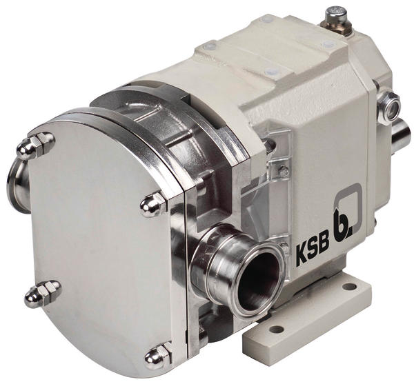 Solid rotary lobe pump for hygienic applications