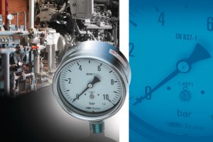 Dry pressure gauge for vibration environments
