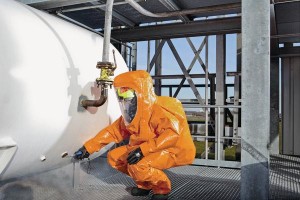 Gas-tight chemical protective suits