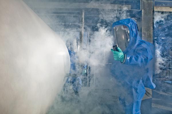 Gas-tight chemical protective suits