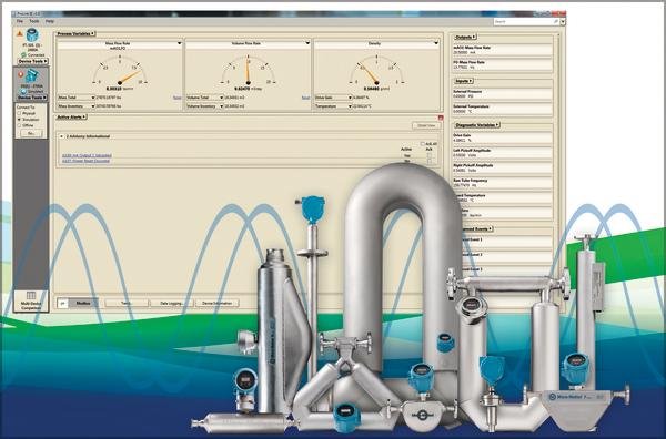 Software tool for Coriolis flow and density meters