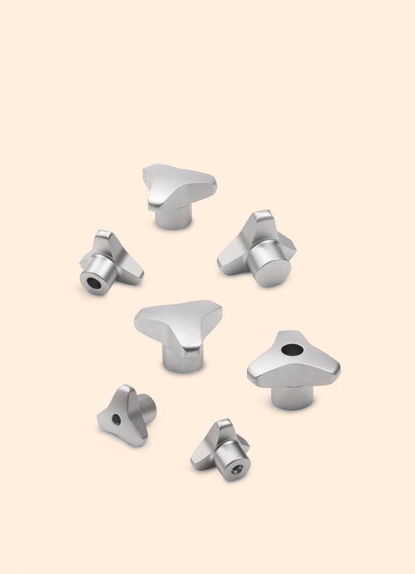 Stainless steel three-star knobs