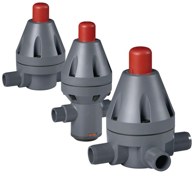 Pressure control valves from plastic