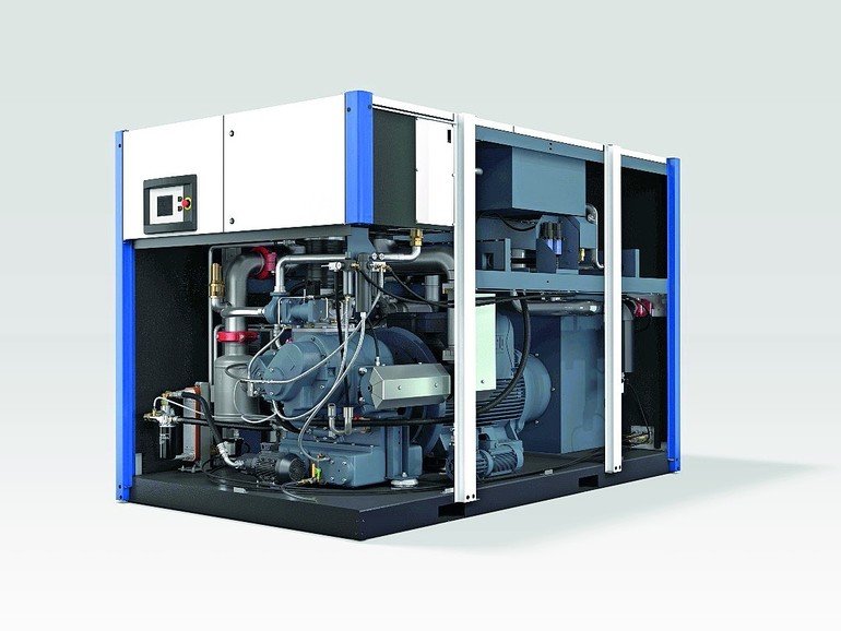 Oil-free two-stage screw compressors