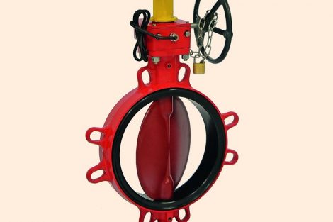 Butterfly valve for fire protection applications