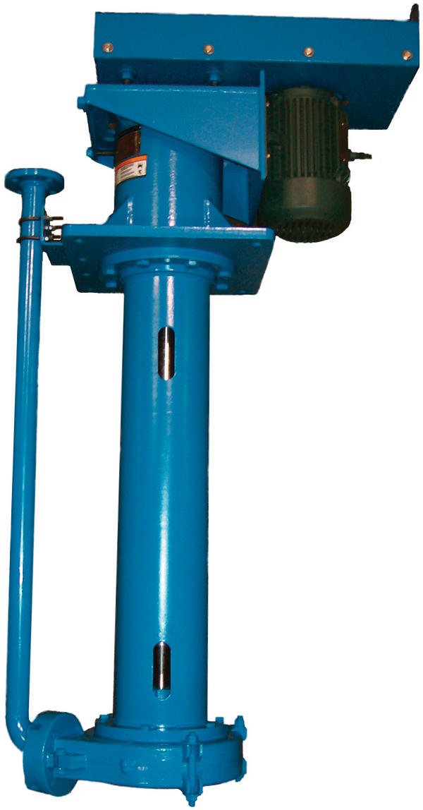 Vertical rubber lined sump pump