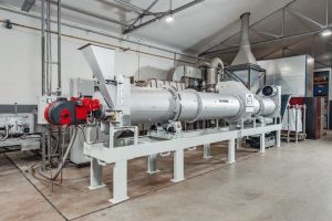 Combined drying and cooling in the drum dryer/cooler TK-D
